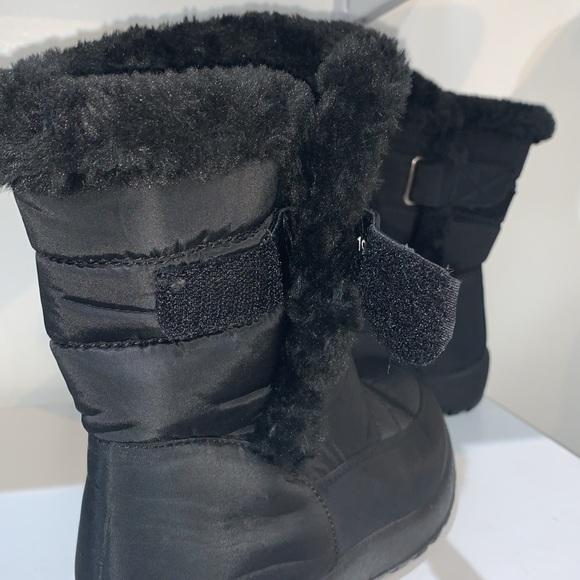 MID CALF FUR LINED BLACK BOOTS - Picture 8 of 10